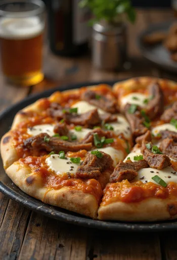 Korean Bulgogi Pizza s govedinom i gochujang umakom