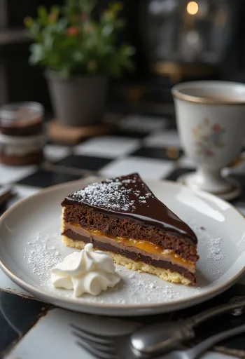 Sacher torta servirana