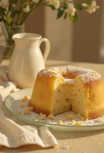 Bezglutenska torta s marcipanom narezana i poslužena