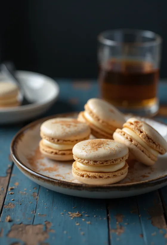 Posluženi macarons s cimetom i rumom