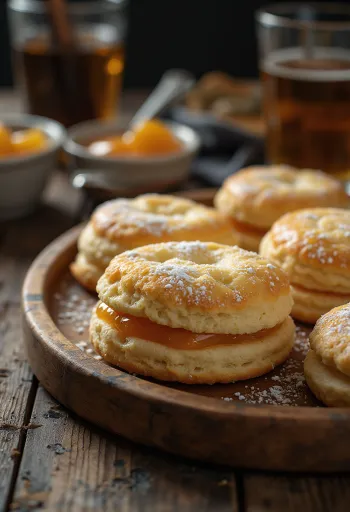 Linzeri sa svježim sirom servirani