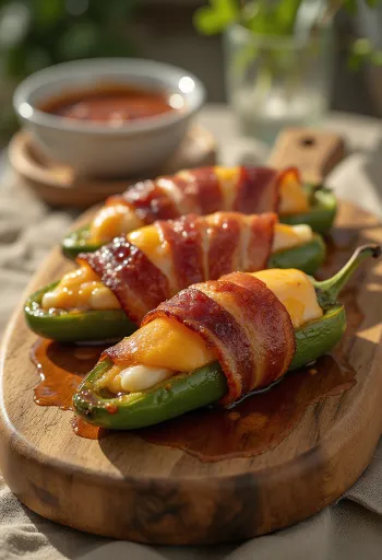 Jalapeno papričice u BBQ slanini poslužene