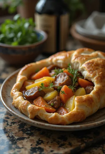 Baeckeoffe serviran sa svježim kruhom