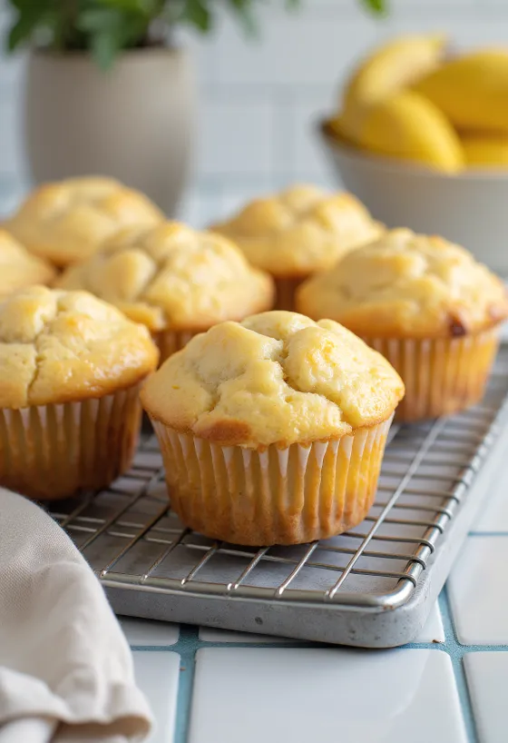Muffini s limunom i bananama posluženi