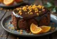 Čokoladna torta s narančom poslužena