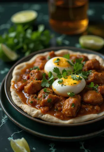 Doro Wat etiopski pileći gulaš serviran