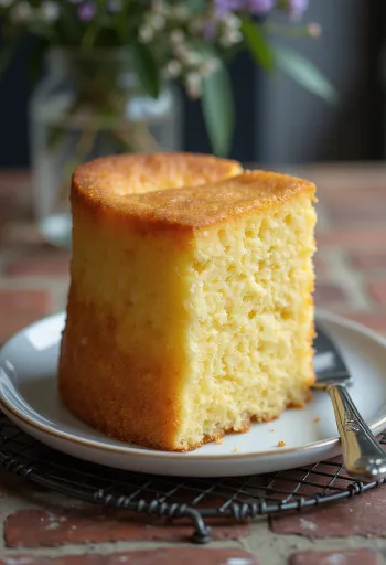 Torta od vanilije poslužena na tanjuru