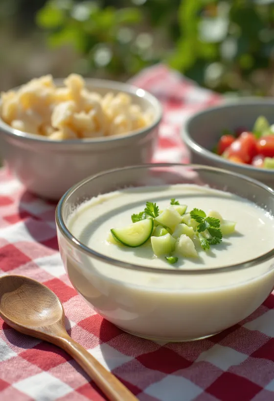 Ajo blanco s krastavcima, svježa i hladna španjolska juha