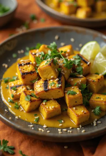 Grilani tofu s curry tahinijem