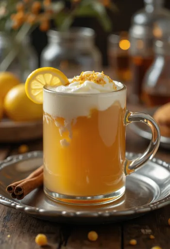 Cider s lipom poslužen u čaši