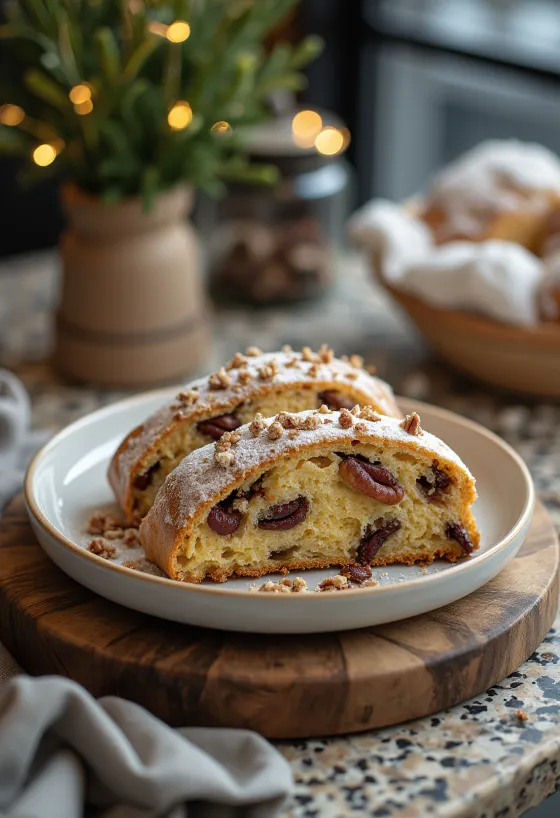 Stollen s pekan orasima poslužen