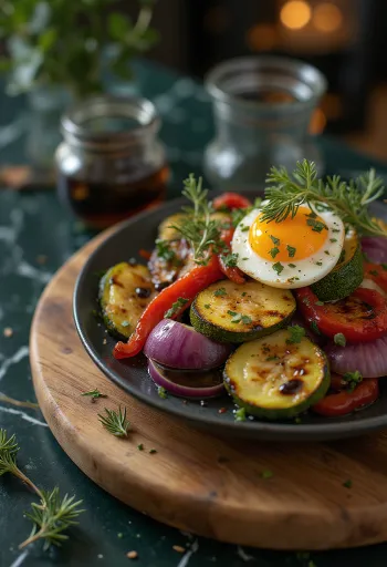 Pečeno povrće s balzamičnim octom servirano