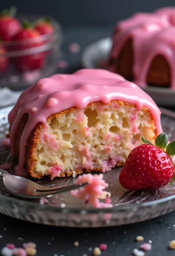 Veganska punč torta poslužena na tanjuru