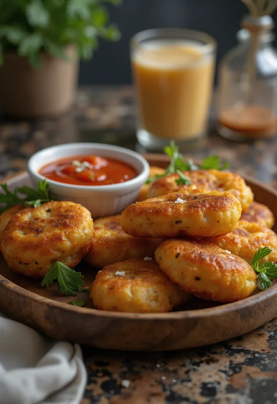 Akara kuglice poslužene s umakom od rajčice