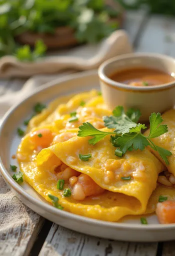 Autentični vijetnamski bánh xèo s hrskavim tijestom i svježim povrćem