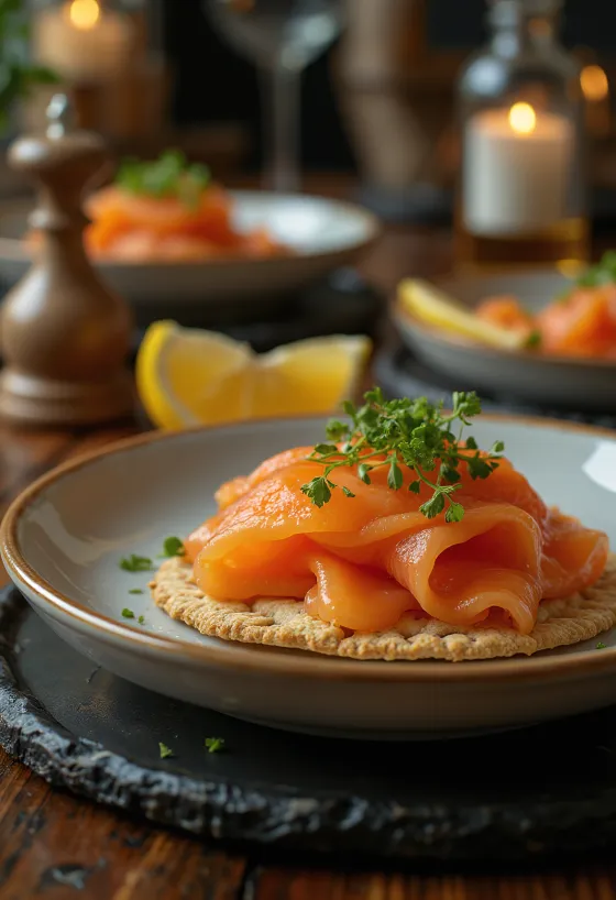Svježi gravlax losos s limunskom travom i začinskim biljem