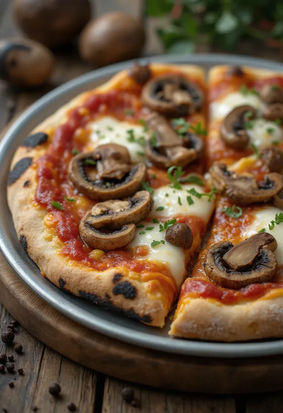 Pizza ai Funghi di Bosco sa šumskim gljivama i mozzarellom