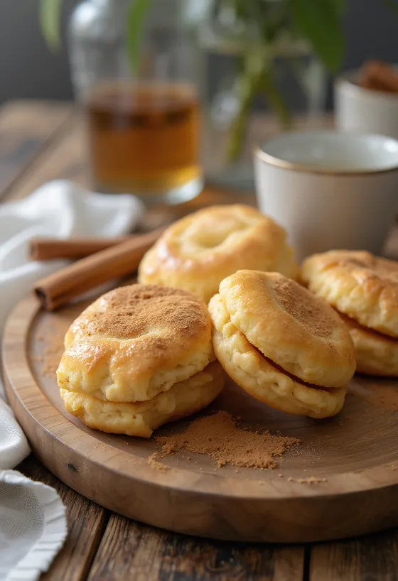 Linzeri sa svježim sirom i cimetom na tanjuru