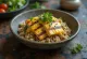 Tofu sa žara s kvinojom, curryjem, limetom i tahinijem poslužen