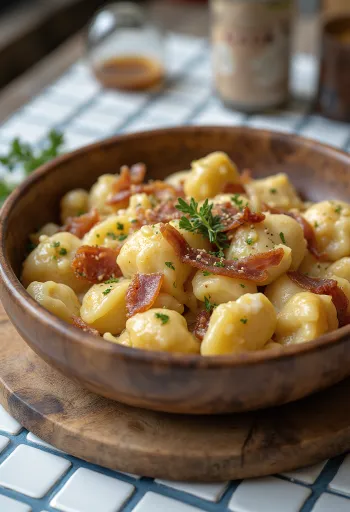 Strapačke s ovčjim sirom i hrskavo pečenim kockicama slanine