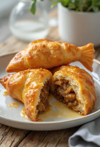 Taiyaki s curryjem poslužen sa svježim korijandrom