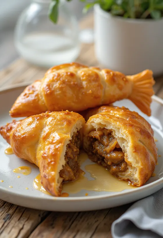 Taiyaki s curryjem poslužen sa svježim korijandrom