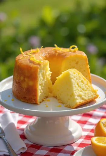 Cijela torta od svježeg sira i naranče na stalku