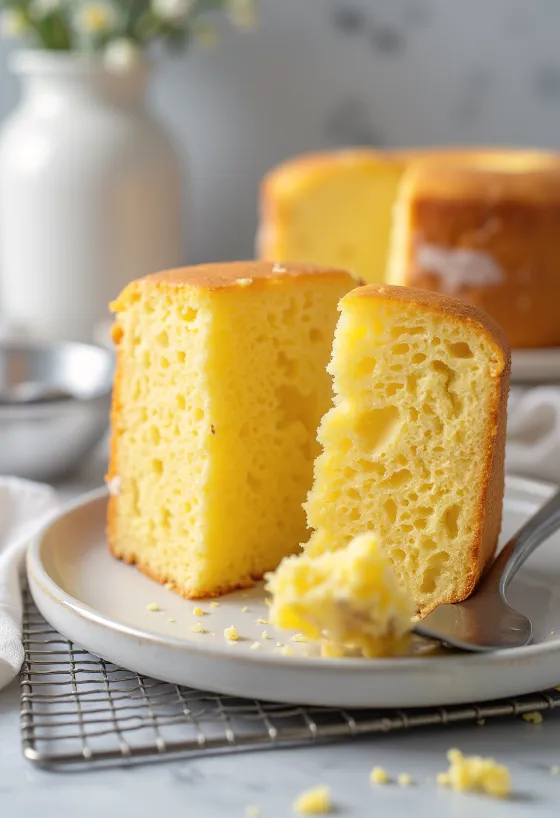 Domaći biskvit narezan na kriške, sa zlatno-smeđim gornjim slojem