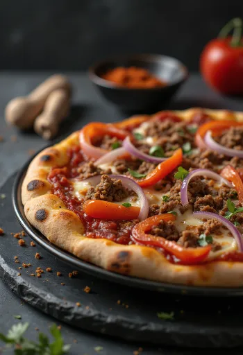 Pizza Algerienne poslužena