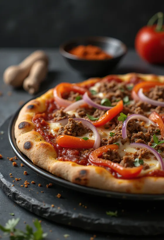Pizza Algerienne poslužena