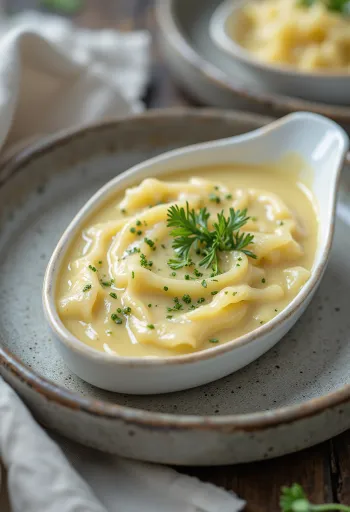 Servirani umak od bijelog vina i estragona uz pečenu piletinu