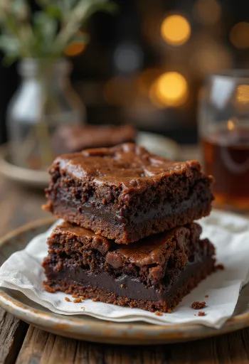 Brownie bogatog čokoladnog okusa, narezan na kocke