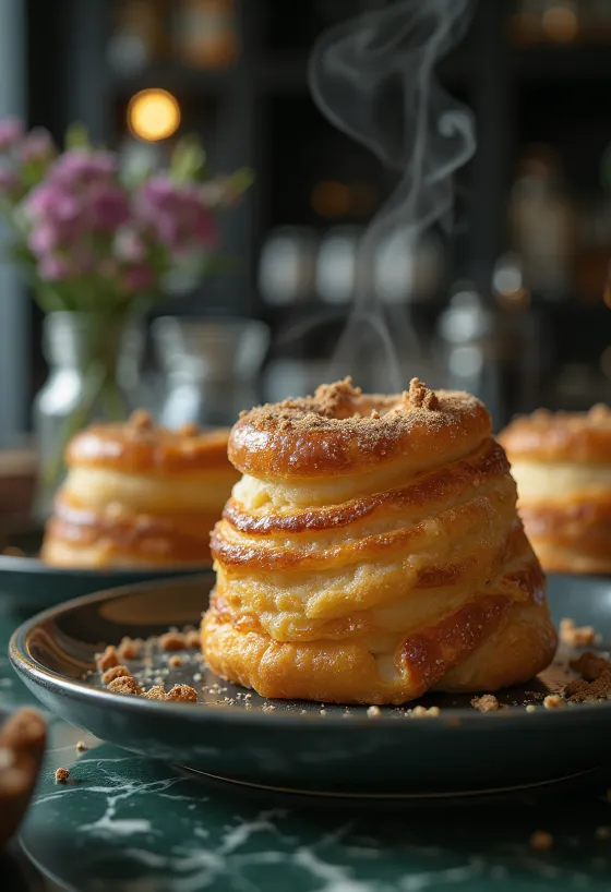 Dimnjak kolač uvaljan u šećer s cimetom