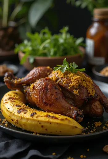 Betutu patka servirana s rižom i pirjanim povrćem