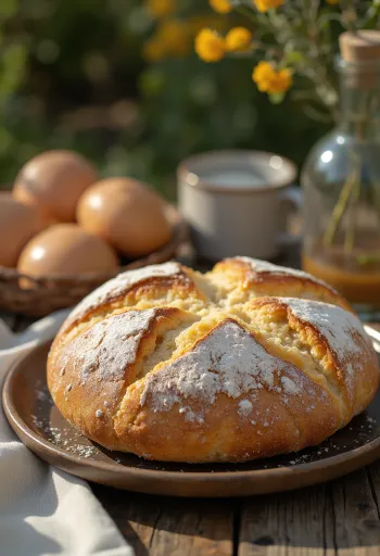Svježe pečeni australski damper kruh