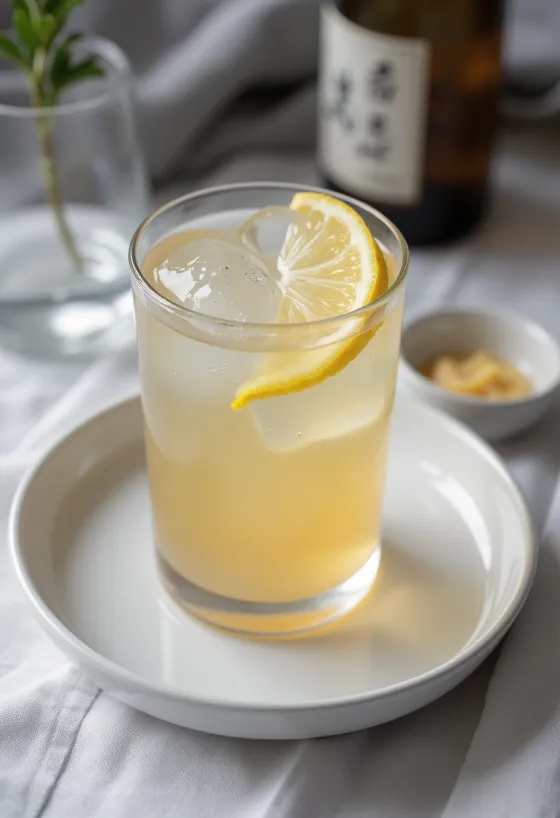 Japanski cider na bazi sakea poslužen u čaši