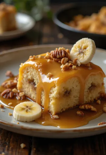 Torta s karamelom i bananama s ukrasom