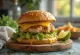 Hamburger s piletinom i avokadom, grilanom piletinom
