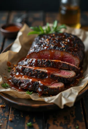 Dimljena BBQ govedina s umakom od smeđeg šećera