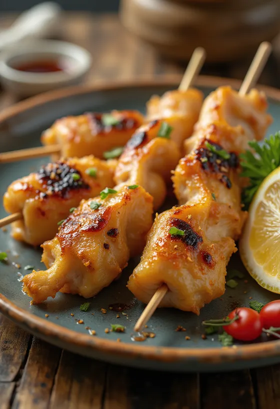 Nankotsu yakitori pileća hrskavica na štapiću sa sezamom