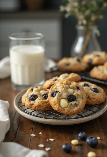 Svježe pečeni keksi s borovnicama