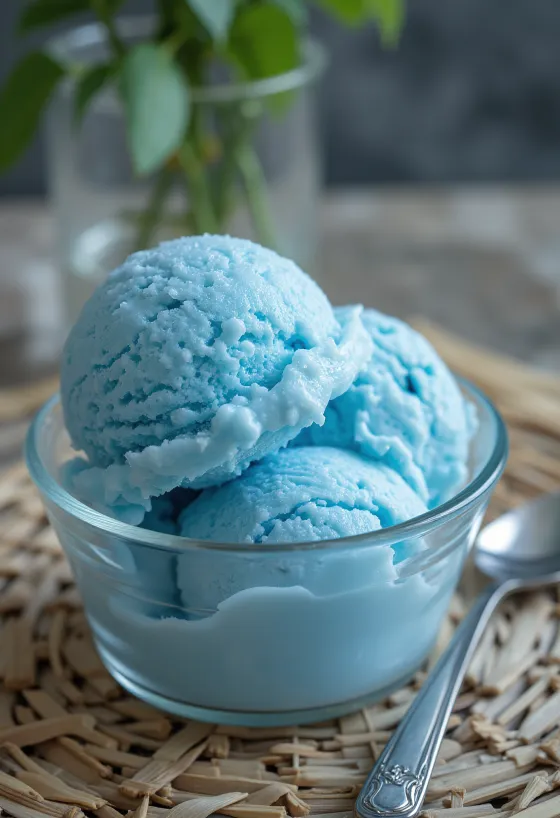 Blue Moon Ice Cream poslužen