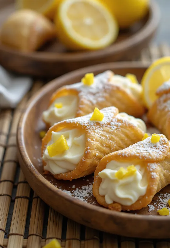 Servirani cannoli s limunom