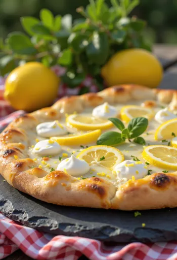 Pizza al Limone poslužena