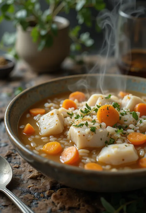 Psarosoupa s rižom, svježa riblja juha