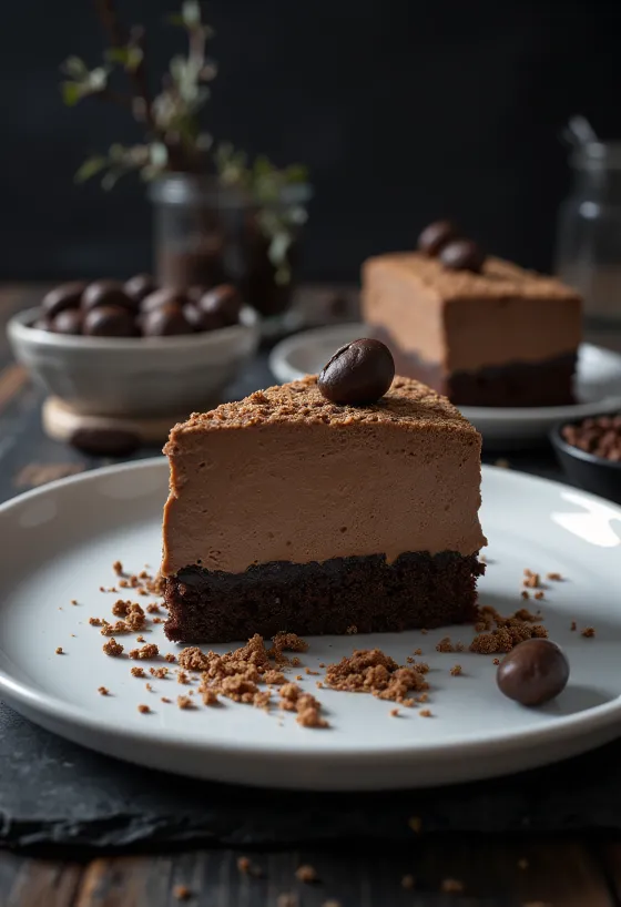 Mousse torta od kave i čokolade s ukrasom