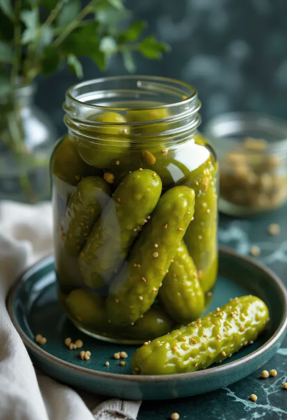 Ukiseljeni kornišoni u staklenci