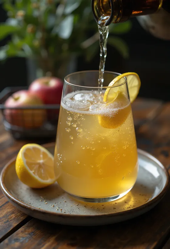 Španjolski Sidra cider poslužen u čaši