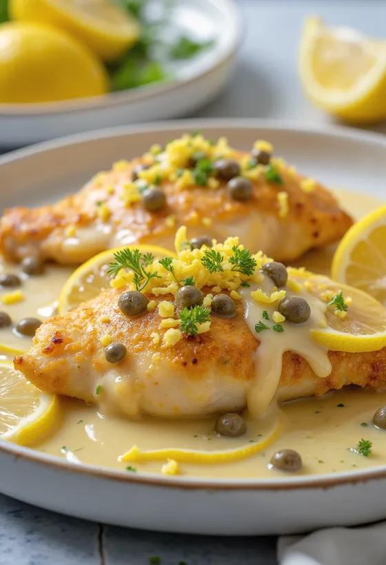 Piccata al Limone, pileća prsa s limunom i umakom od kapara
