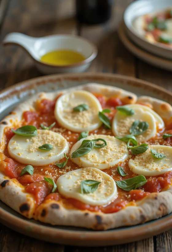Pizza Cilentana s mozzarellom di Bufala i provolone sirom